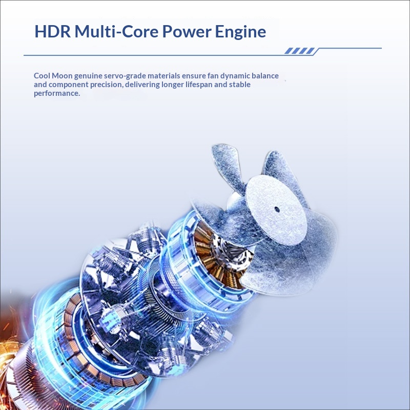 Coolmoon Computer Digital 4 Copper Tube Radiator ARGB Synchronized Temperature Display Multi-Platform AMD Tower CPU Fan_voghion.com