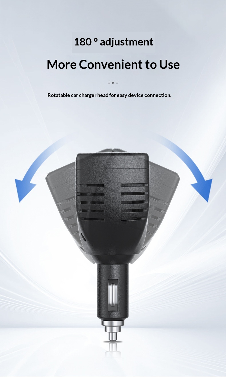 Caricabatterie ad alta potenza da 150 W, ricarica super rapida, multifunzione con display digitale della tensione, inverter per auto._voghion.com