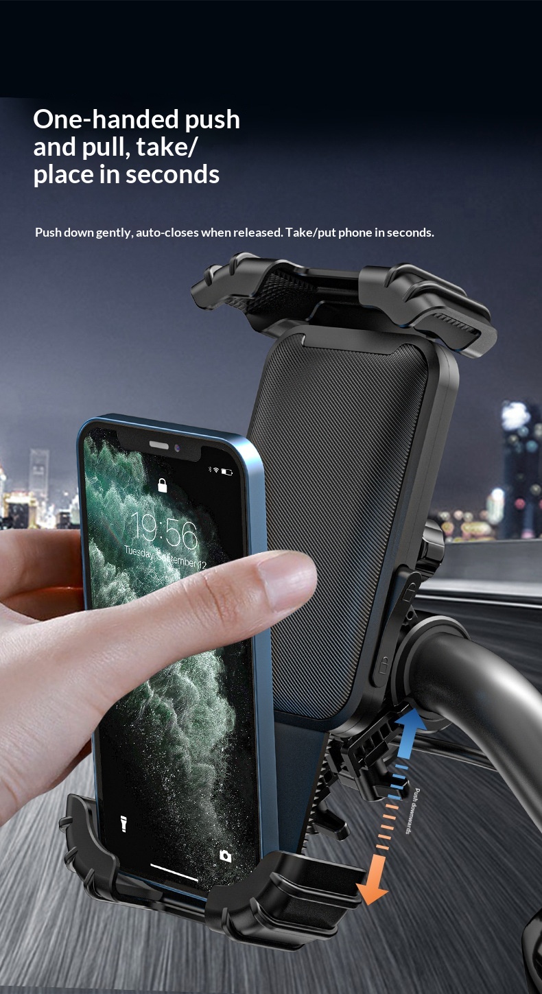 Bike Holder Bicycle Navigation Phone Mount Motorcycle Electric Scooter Tricycle Delivery Shockproof Riding_voghion.com