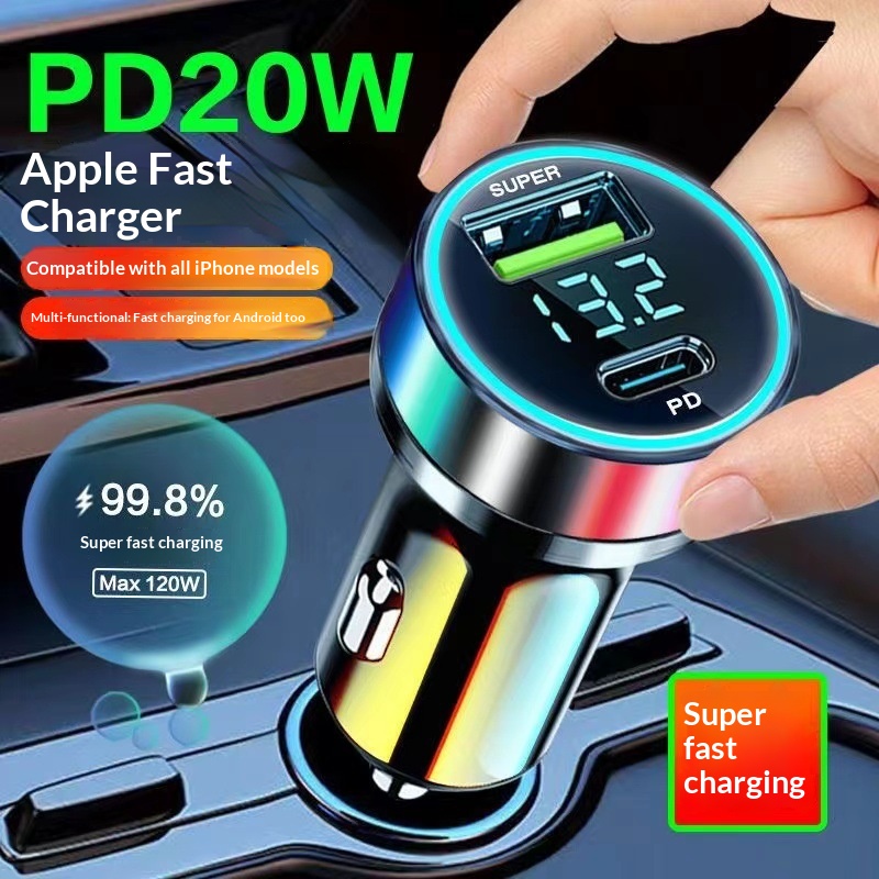Charger Super Fast One-to-Two Cigarette Lighter USB Adapter Multi-Function Car Phone Flash Charging_voghion.com