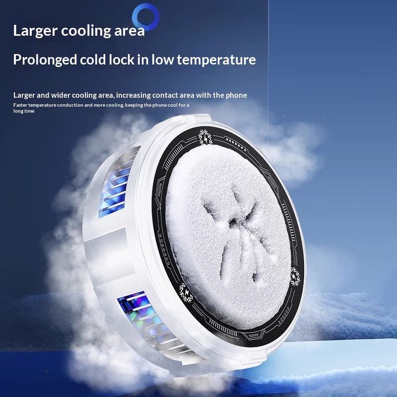 Phone Cooler Semiconductor Ice Magnetic Absorption Digital Display Three-Level Adjustment RGB Lighting Silent Cooling_voghion.com