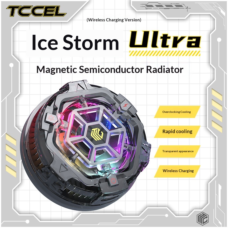 Tccel Ultra Mobile Phone Cooler Magnetic Wireless Charging Semiconductor Cooling Device_voghion.com