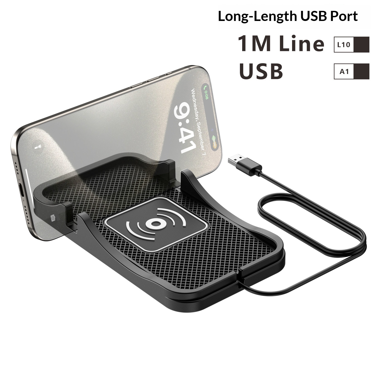 Caricabatterie D7 a doppio uso per la navigazione domestica e automobilistica, modello antiscivolo modificato con ricarica wireless_voghion.com