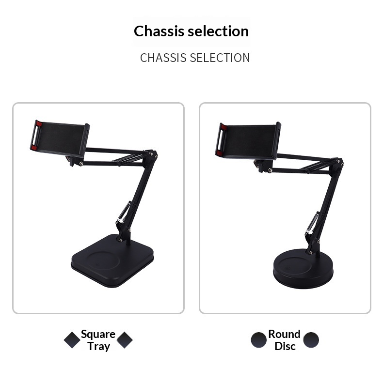 Desktop Cantilever Tablet Metal Live Streaming Overhead Shooting Lazy Watching Universal Foldable Telescopic Bedside_voghion.com