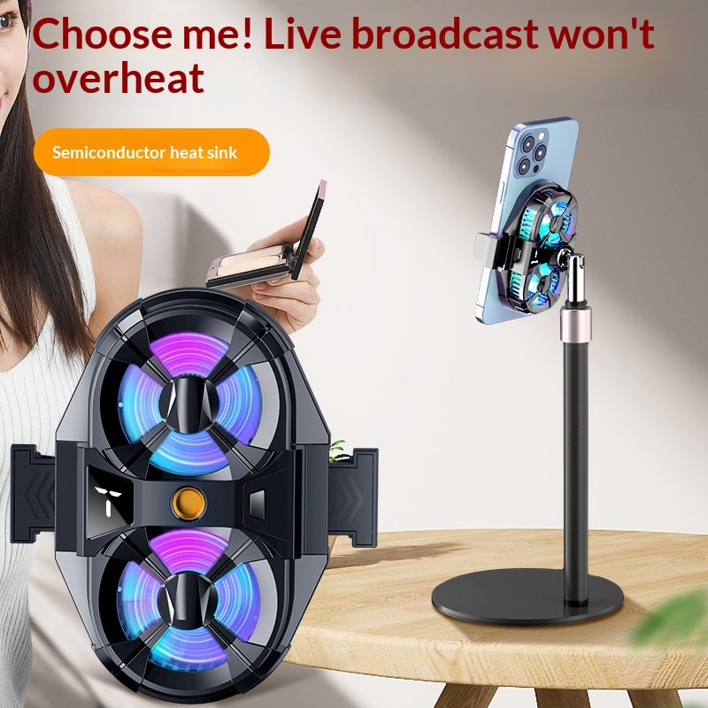 New SL07 Mobile Phone Semiconductor Cooling Ultra-Quiet Live Streaming With Digital Display Dual Fan Cooler_voghion.com