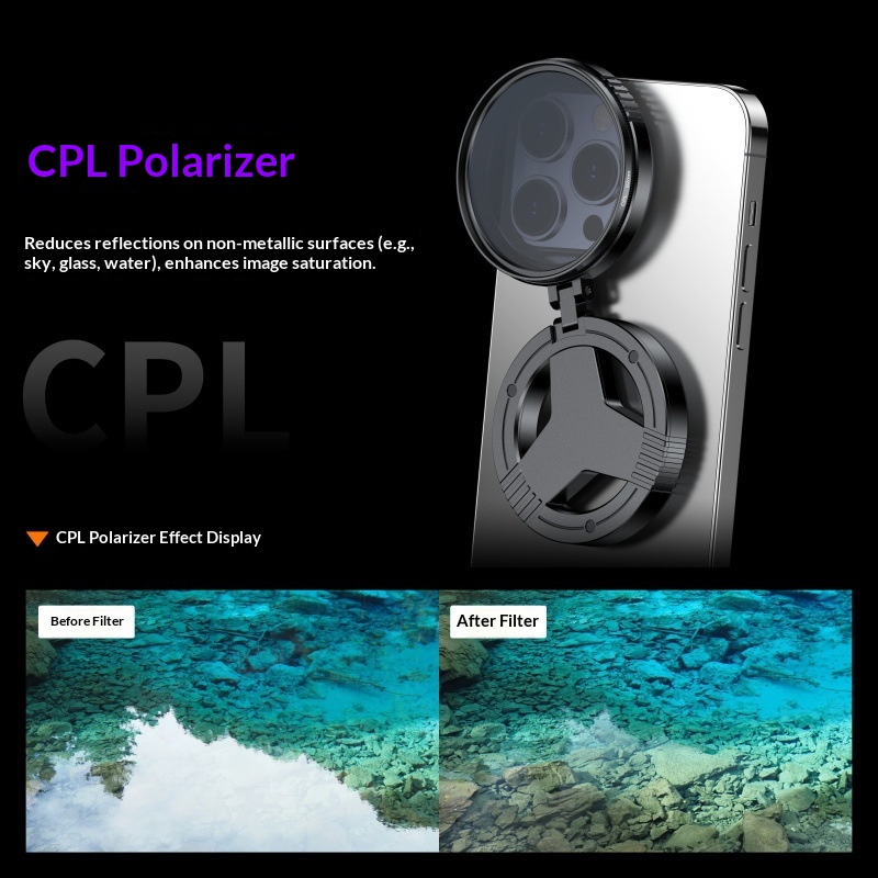 CPL-Magnet-Antireflex-Polarisator-Filter mit optischer Beschichtung für HD-Fotografie, 52 mm, neues Modell_voghion.com