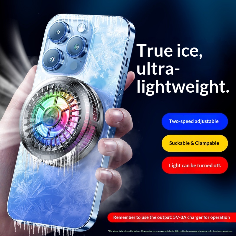 Shenzhisan Same Model TL01 Mobile Phone Cooler Semiconductor Refrigeration Ice Cooling Light Switchable Live Streaming_voghion.com