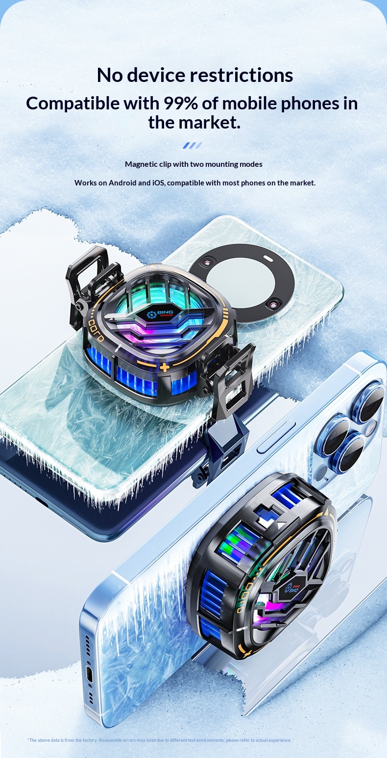 Jinghua Squirrel Convenient Mobile Cooler Semiconductor Wireless Phone Cooling Game Live Streaming Back Clip_voghion.com