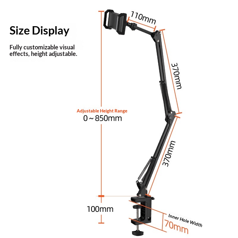 Flexible Lazy Stand Phones Tablets, Universal For Desktop, Bedside, Office, Dormitory, And Streaming_voghion.com