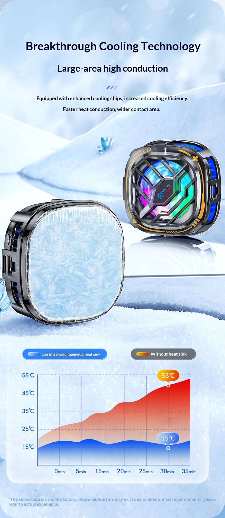 Jinghua Squirrel Convenient Mobile Cooler Semiconductor Wireless Phone Cooling Game Live Streaming Back Clip_voghion.com