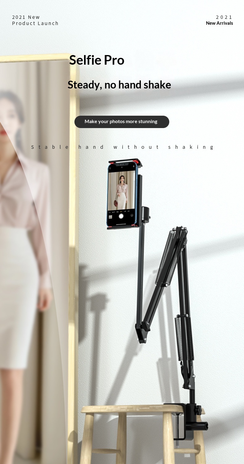 Adjustable Tablet And Phone Bedside Stand For Hands-free Viewing_voghion.com