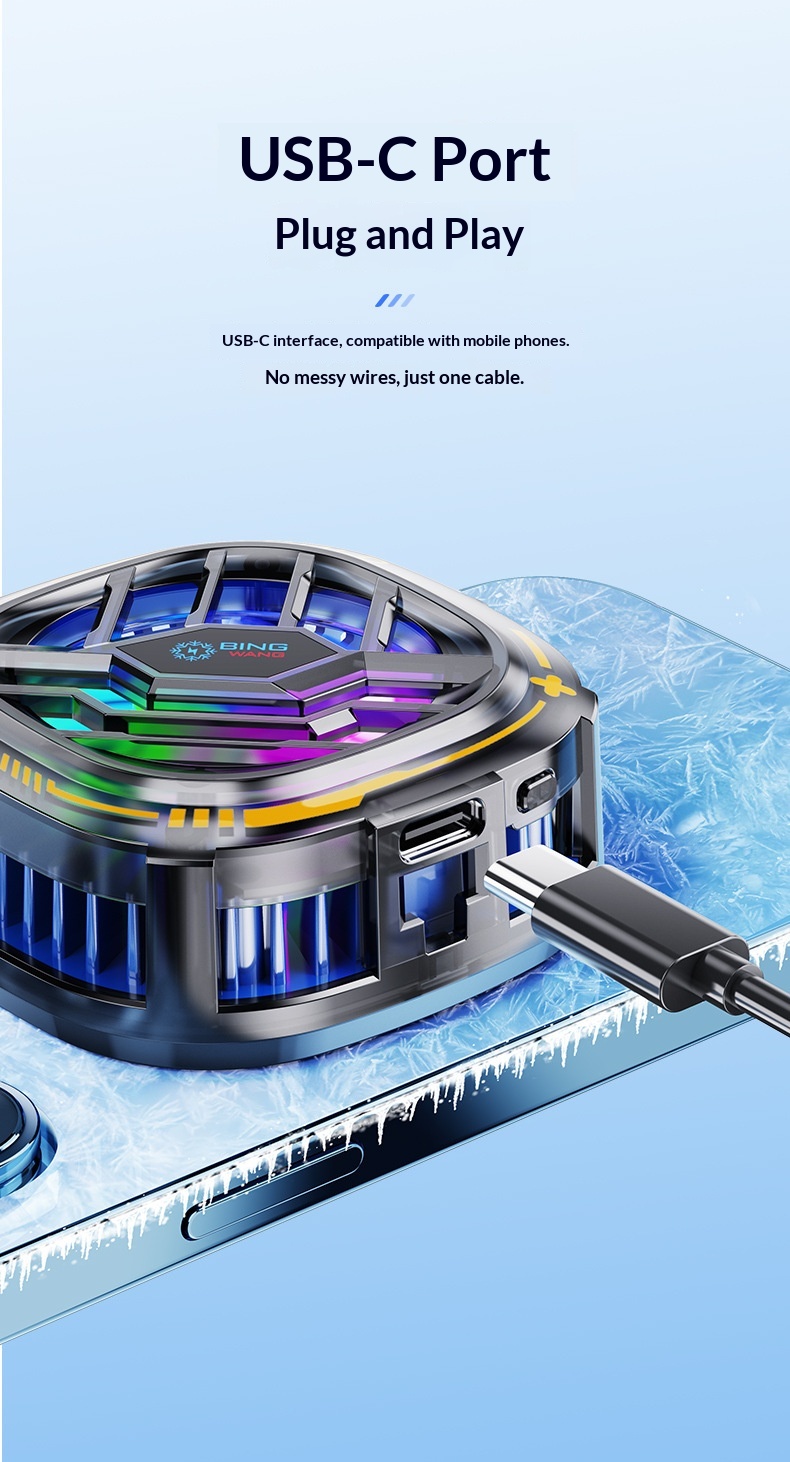 Jinghua Squirrel Convenient Mobile Cooler Semiconductor Wireless Phone Cooling Game Live Streaming Back Clip_voghion.com