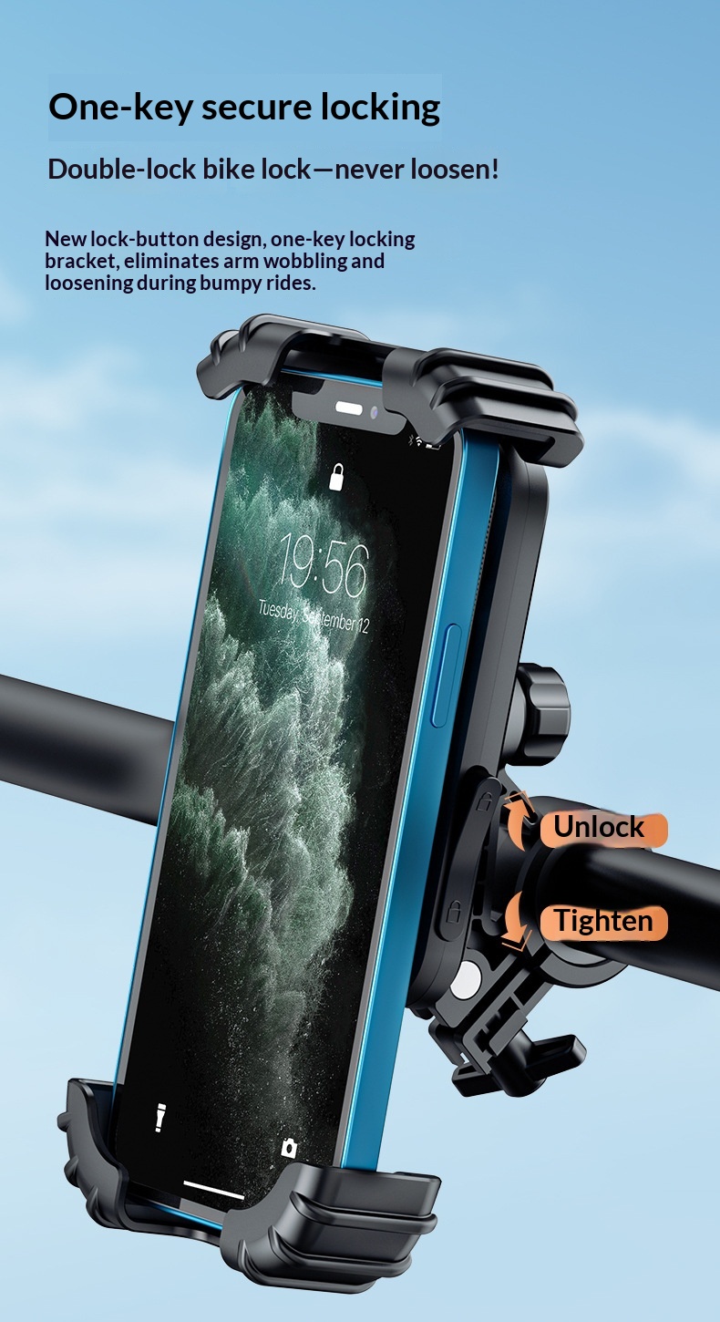 Bike Holder Bicycle Navigation Phone Mount Motorcycle Electric Scooter Tricycle Delivery Shockproof Riding_voghion.com