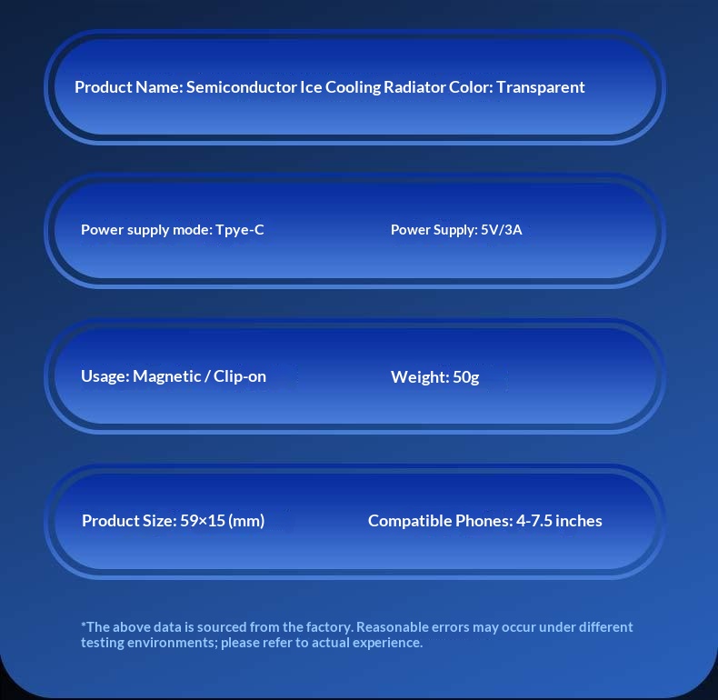 Shenzhisan Same Model TL01 Mobile Phone Cooler Semiconductor Refrigeration Ice Cooling Light Switchable Live Streaming_voghion.com