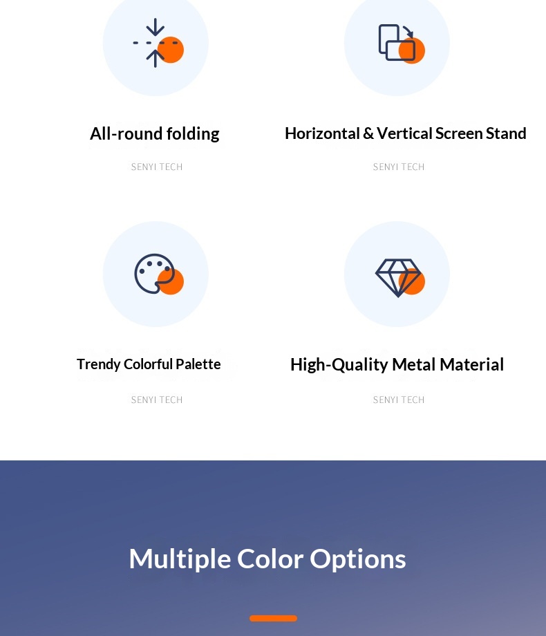 Magnetic Rotating Phone Stand Foldable Desktop Holder For Desk_voghion.com