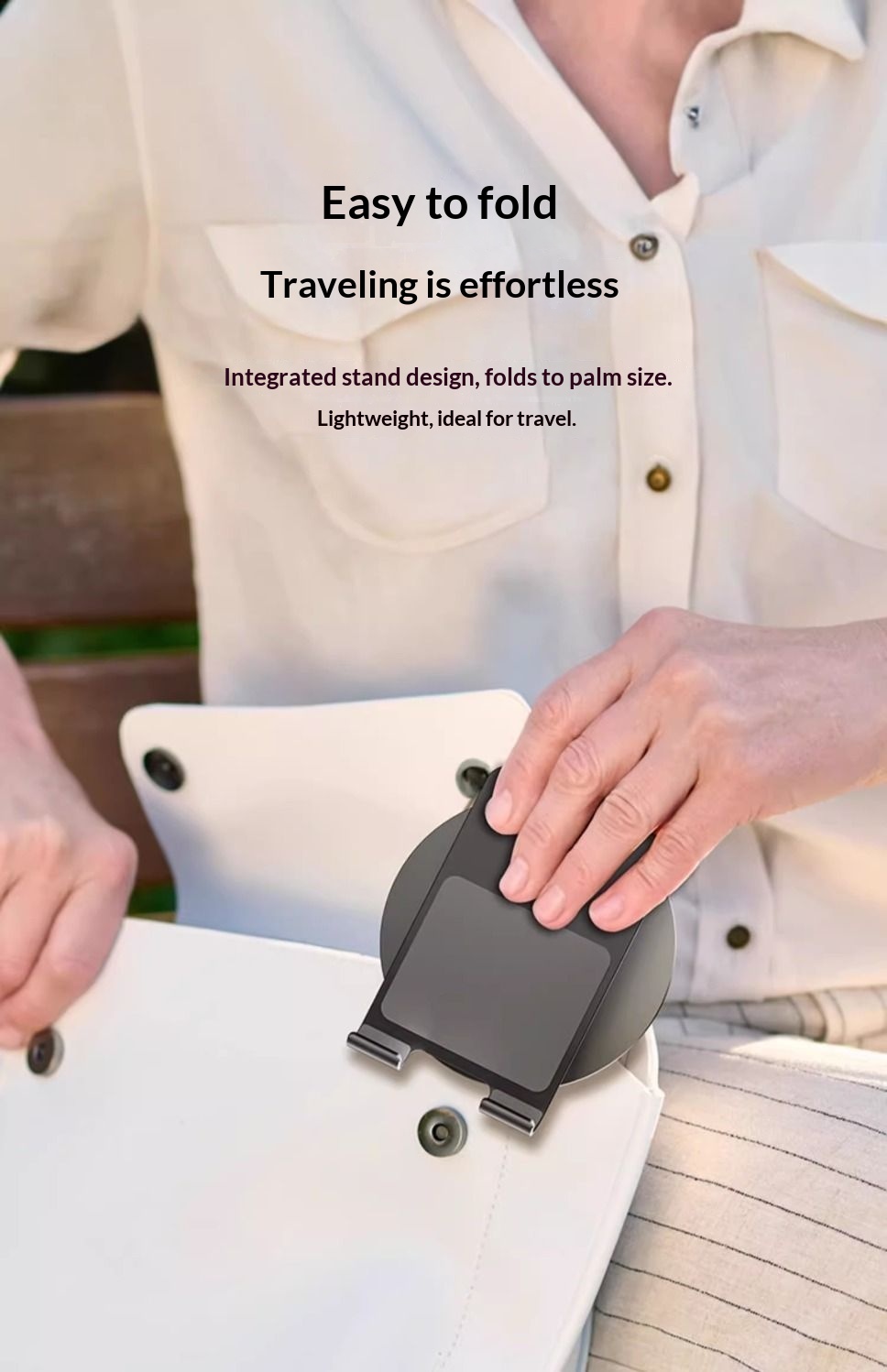 Supporto da tavolo in metallo girevole, pieghevole e regolabile in altezza per telefono e tablet, modello 2025, nuovo e pratico._voghion.com