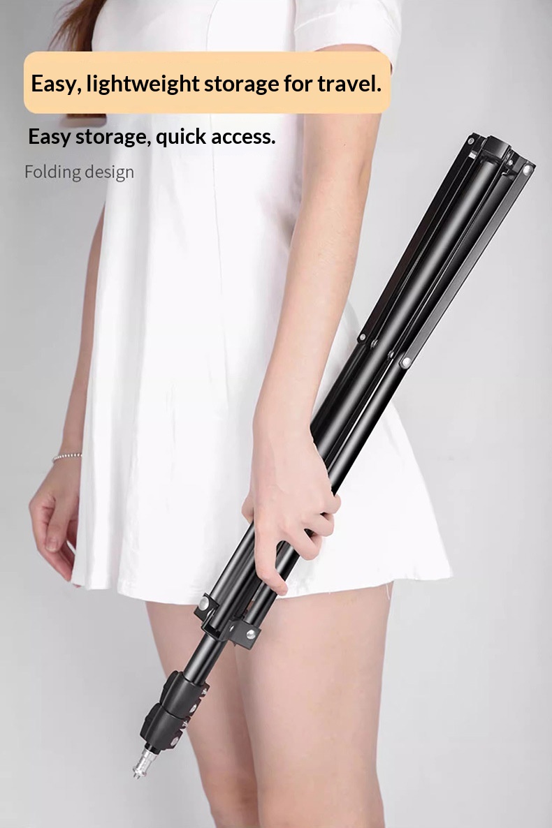 Luce di riempimento per live streaming mobile, supporto rinforzato, portatile, universale, per fotografia e riprese video da tavolo, multifunzionale._voghion.com