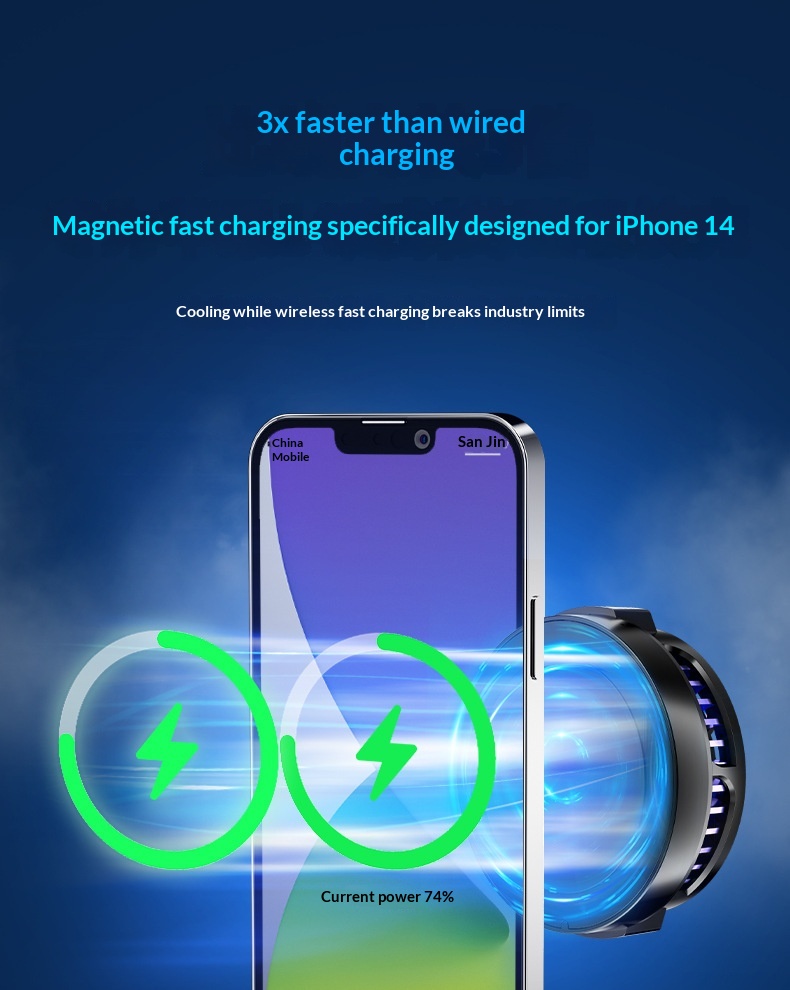 SL05 Mobile Phone Cooler Semiconductor Cooling Suitable For Android Tablets Magnetic Wireless Charging_voghion.com