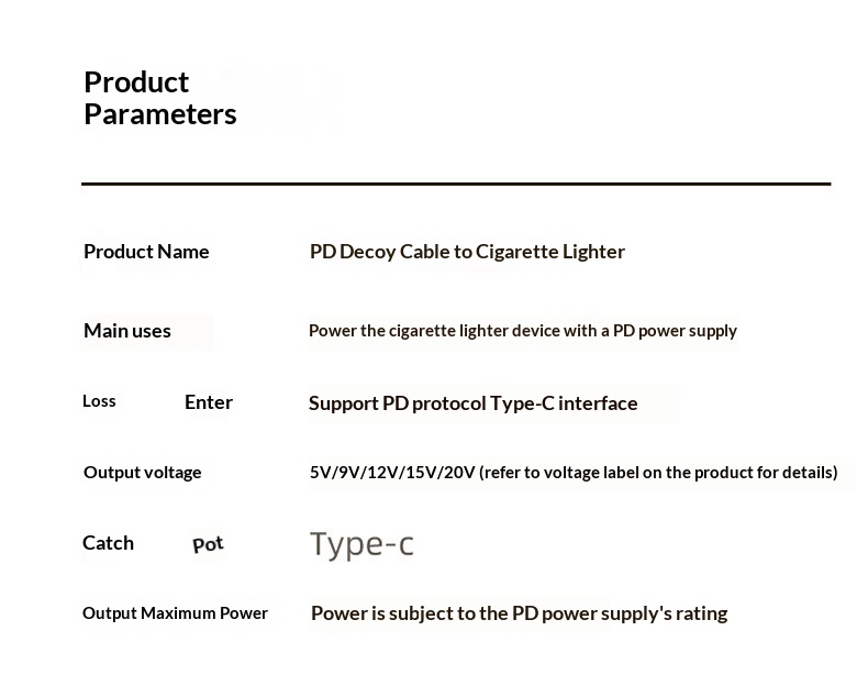 Usb-c til cigaretstik adapter pd biloplader til bærbar_voghion.com