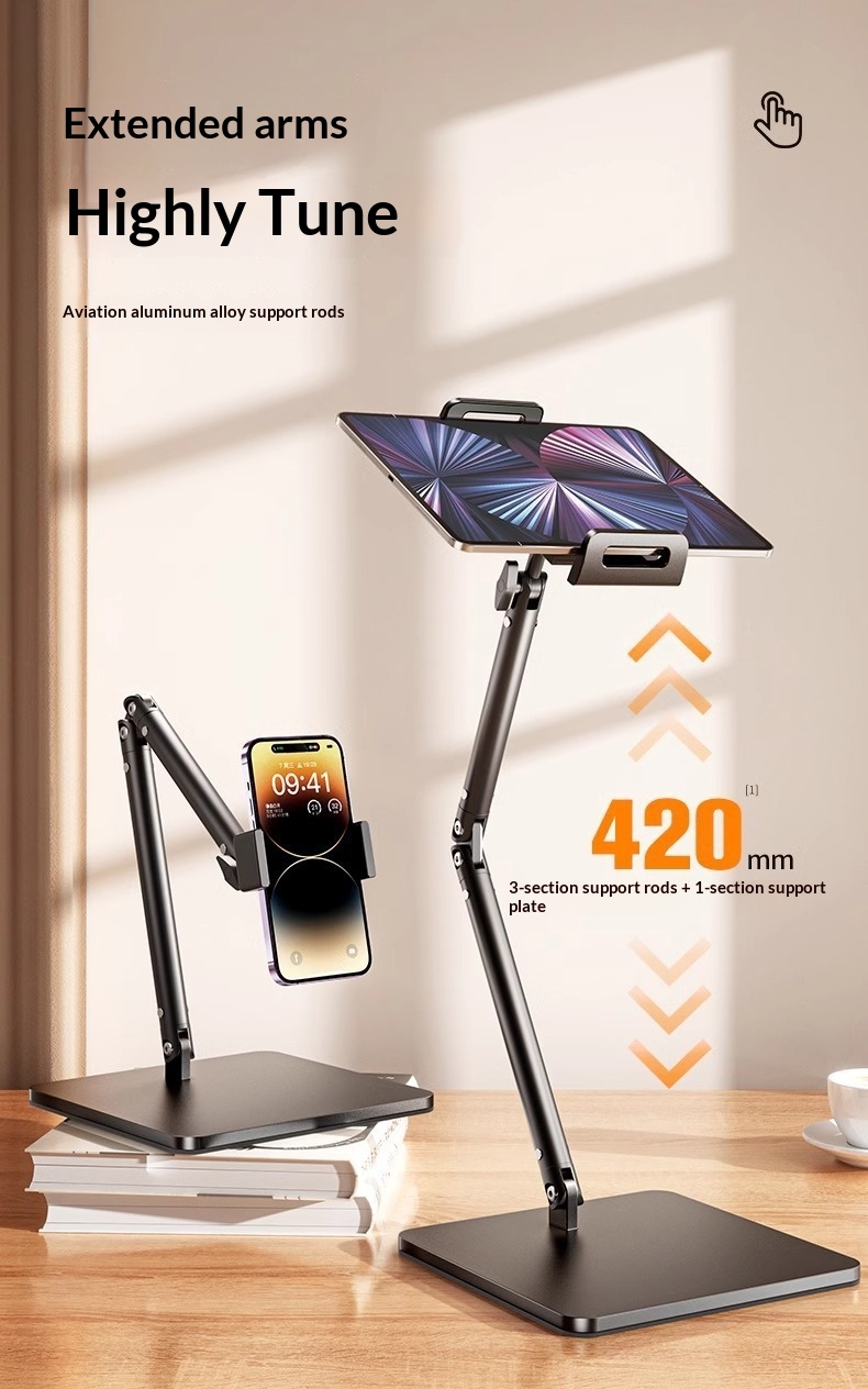 Telefon Tablet Masaüstü Tembel Canlı Yayın Video Selfie Akıllı Yapay Zeka Üstten Çekim Ayarlanabilir Çok Fonksiyonlu Destek_voghion.com