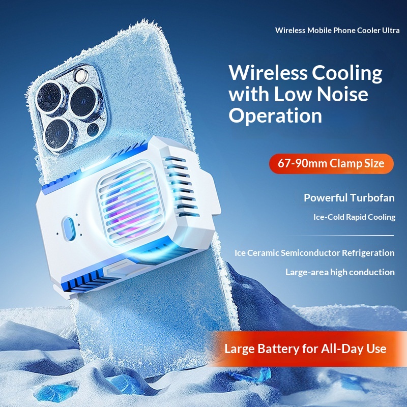 Mobile Phone Cooler Semiconductor Live Streaming Game Three-Level Adjustment Fast Cooling Artifact_voghion.com