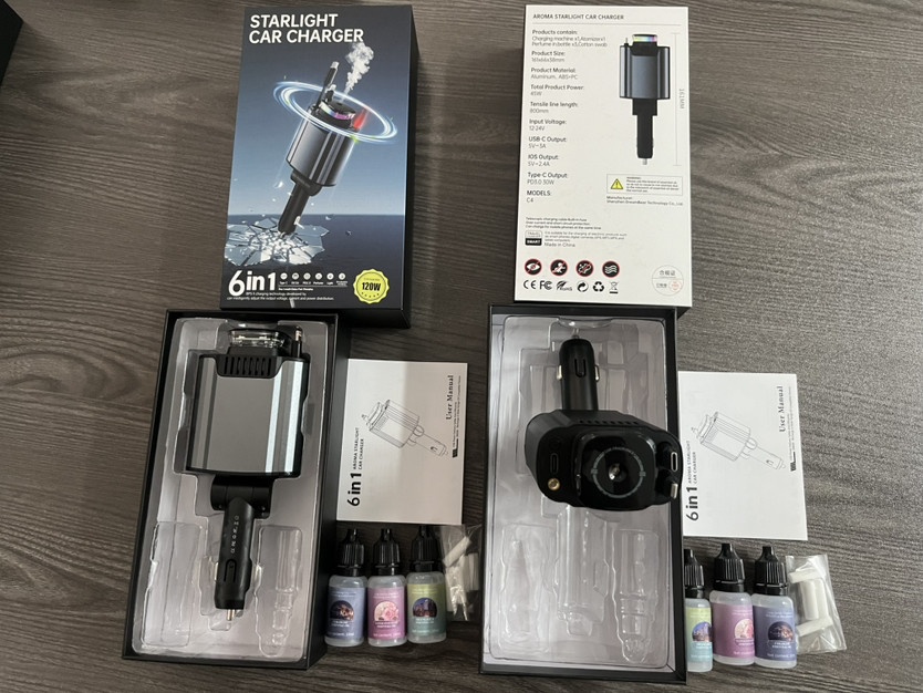 Chargeur voiture multifonction usb charge rapide et veilleuse led_voghion.com