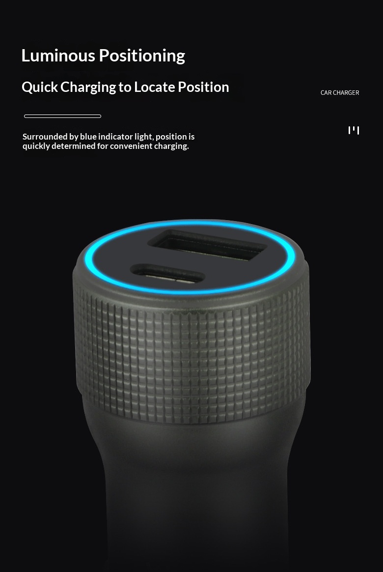 Fully Compatible 200W USB+TYPE-C Metal Car Charger Cigarette Lighter Plug PD Fast Charging_voghion.com