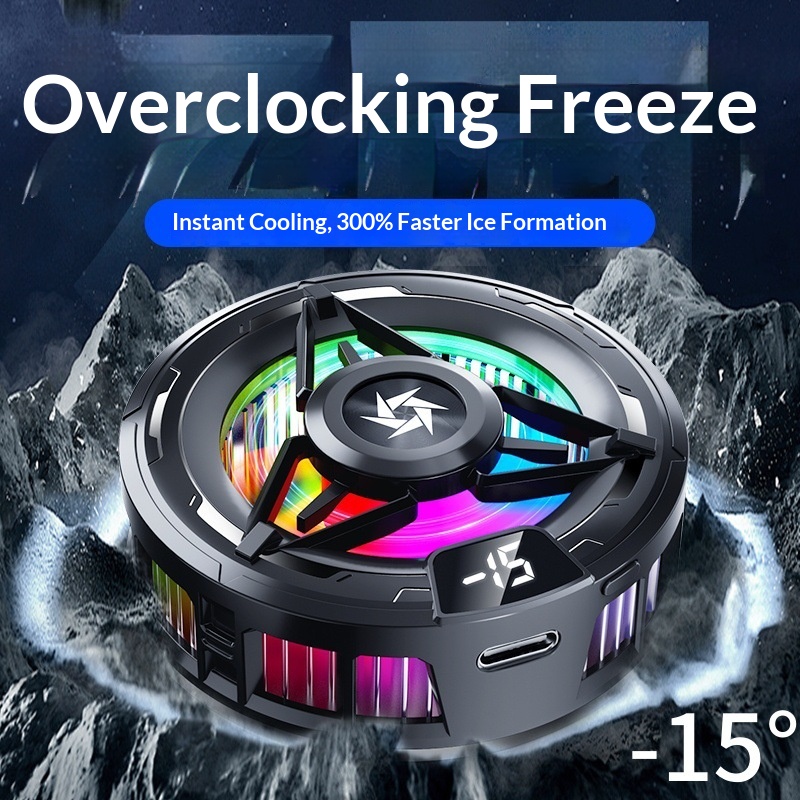 Cute Magnetic Pad Universal Cooling Plug-in Silent Gaming Phone Cooler Ice Model_voghion.com