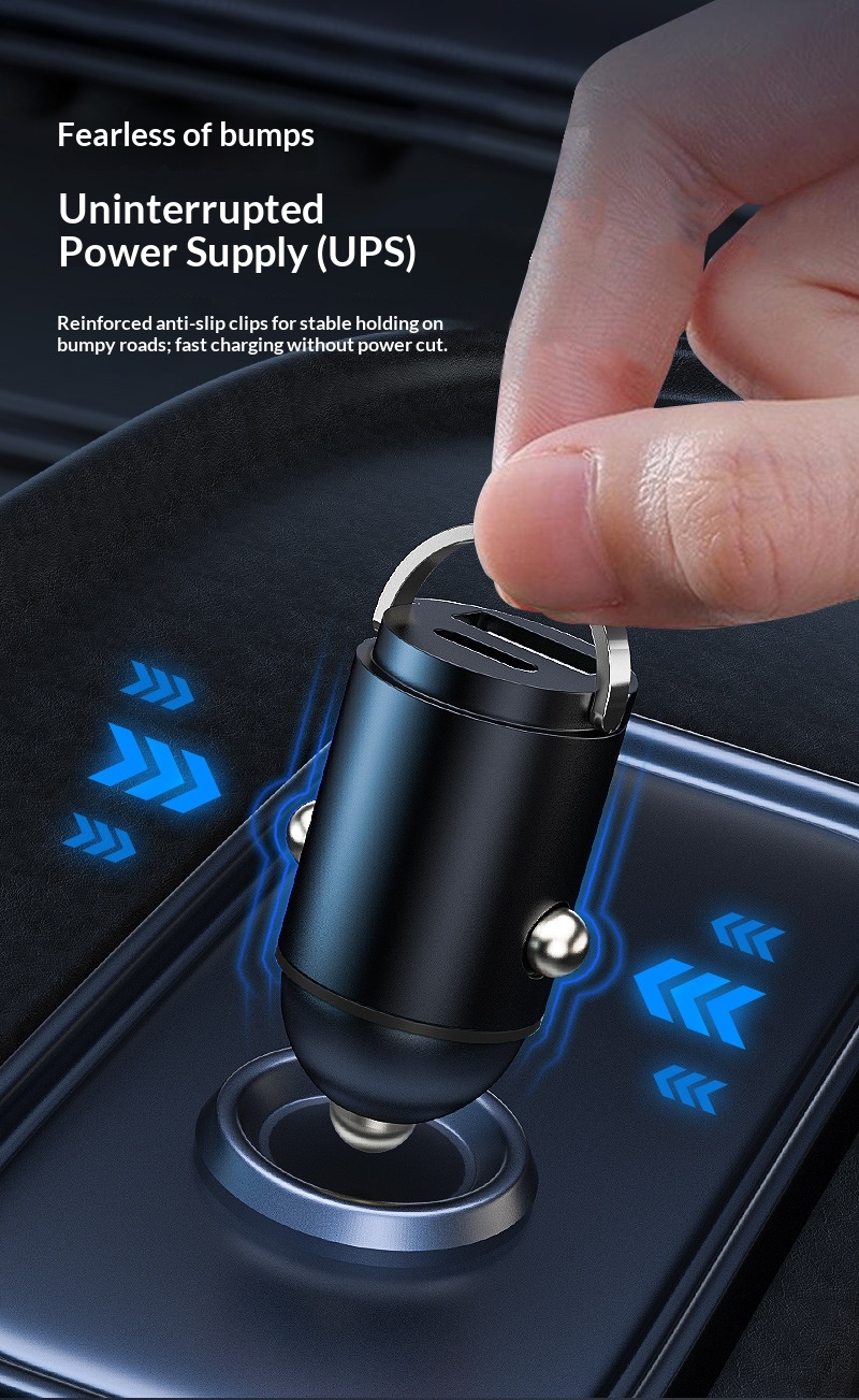 100-W-Super-Schnellladekopf, Mini-Unsichtbares Ladegerät, Kfz-Zigarettenanzünder-Adapterstecker (1 auf 2)_voghion.com