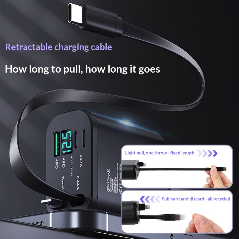 Premium With Super Fast Charging, One-to-five Cigarette Lighter Adapter, One-to-two Car Charger_voghion.com