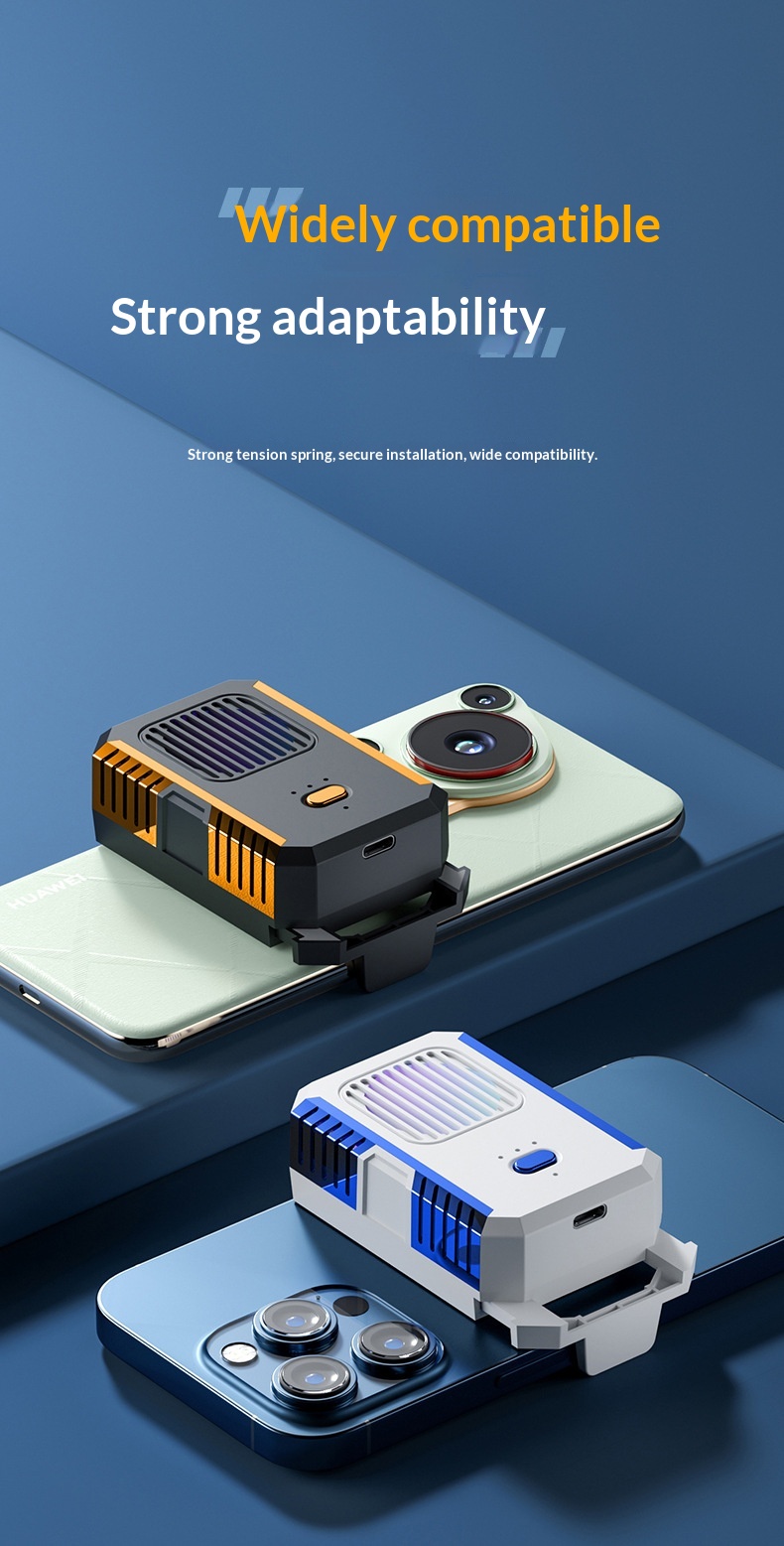Mobile Phone Cooler Semiconductor Live Streaming Game Three-Level Adjustment Fast Cooling Artifact_voghion.com