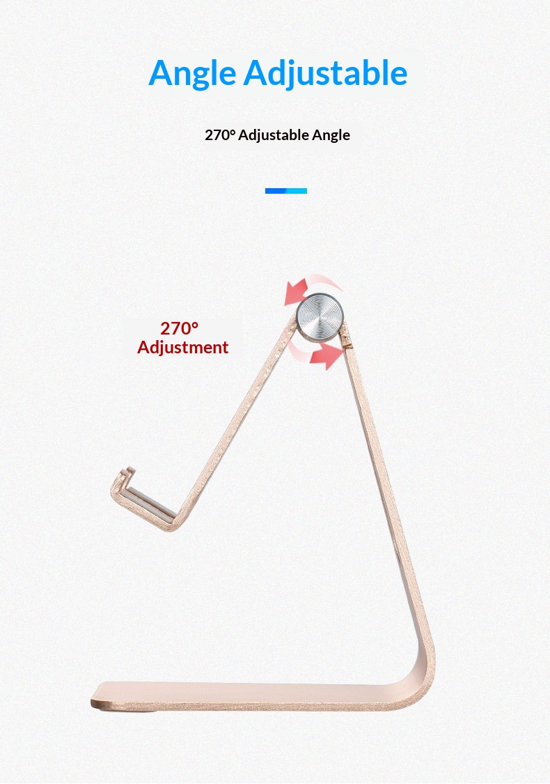 Aluminium Phone Stand, Adjustable Foldable Desktop Holder_voghion.com