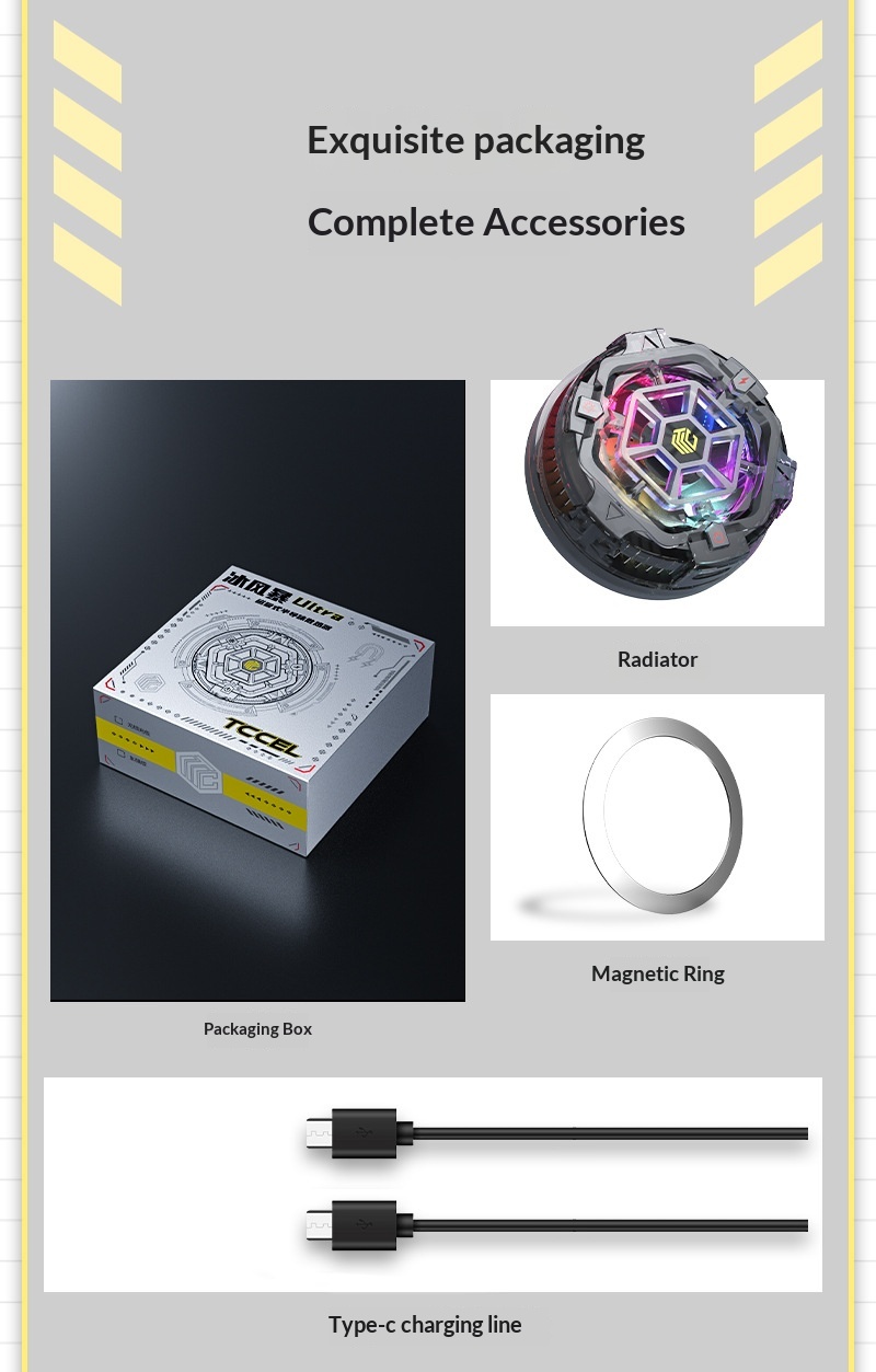 Tccel Ultra Mobile Phone Cooler Magnetic Wireless Charging Semiconductor Cooling Device_voghion.com