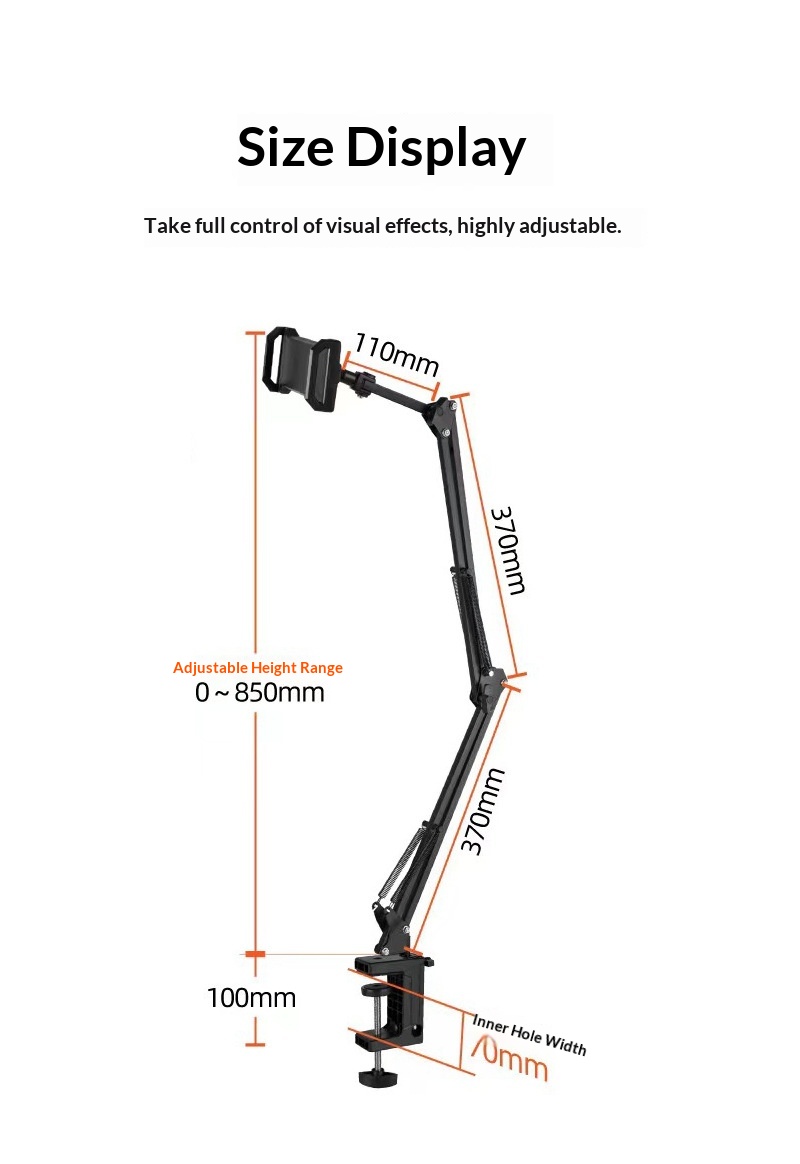 Flexible Lazy Stand Phones Tablets, Universal For Desktop, Bedside, Office, Dormitory, And Streaming_voghion.com