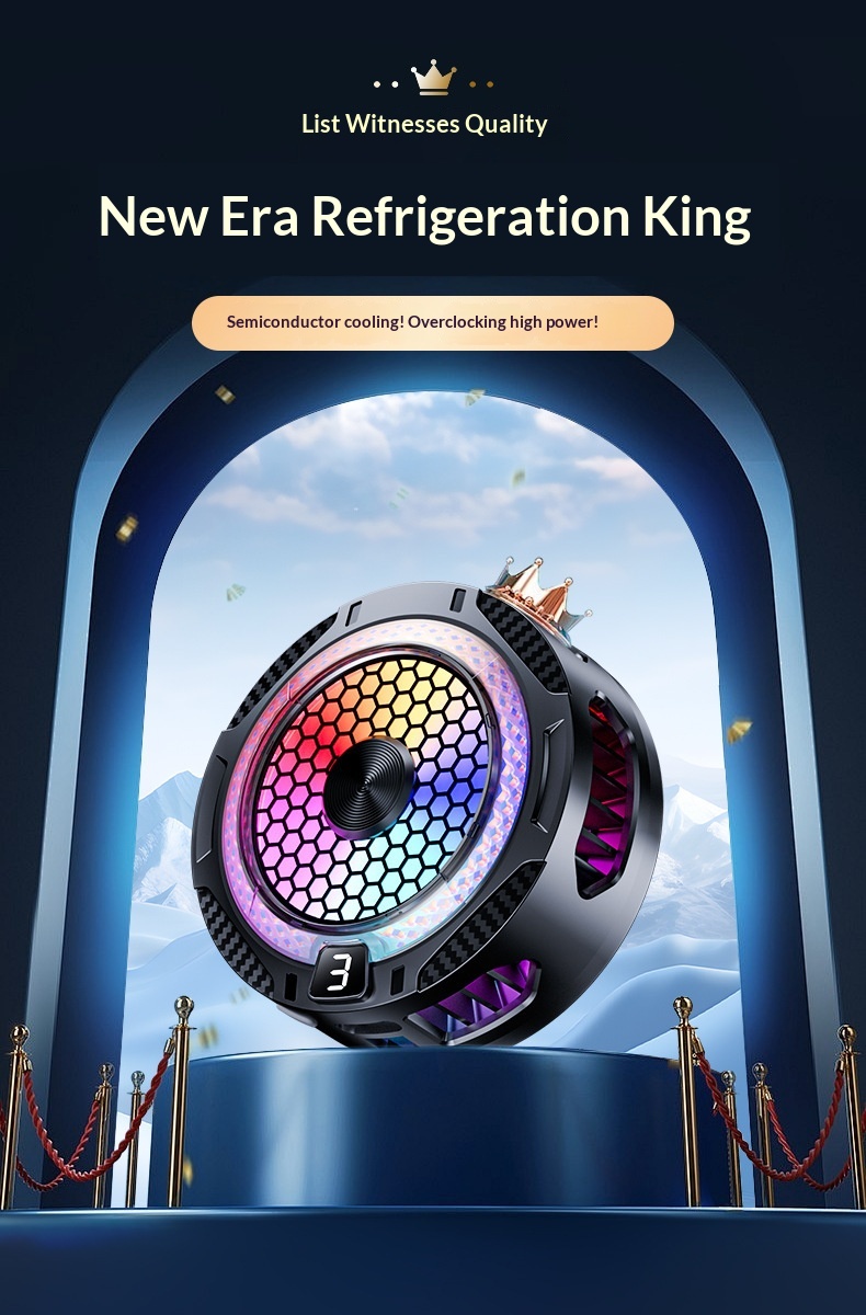 Phone Cooler Live Streaming, Fast Device, Semiconductor Wireless Magnetic Charging Air Cooling For Gaming_voghion.com