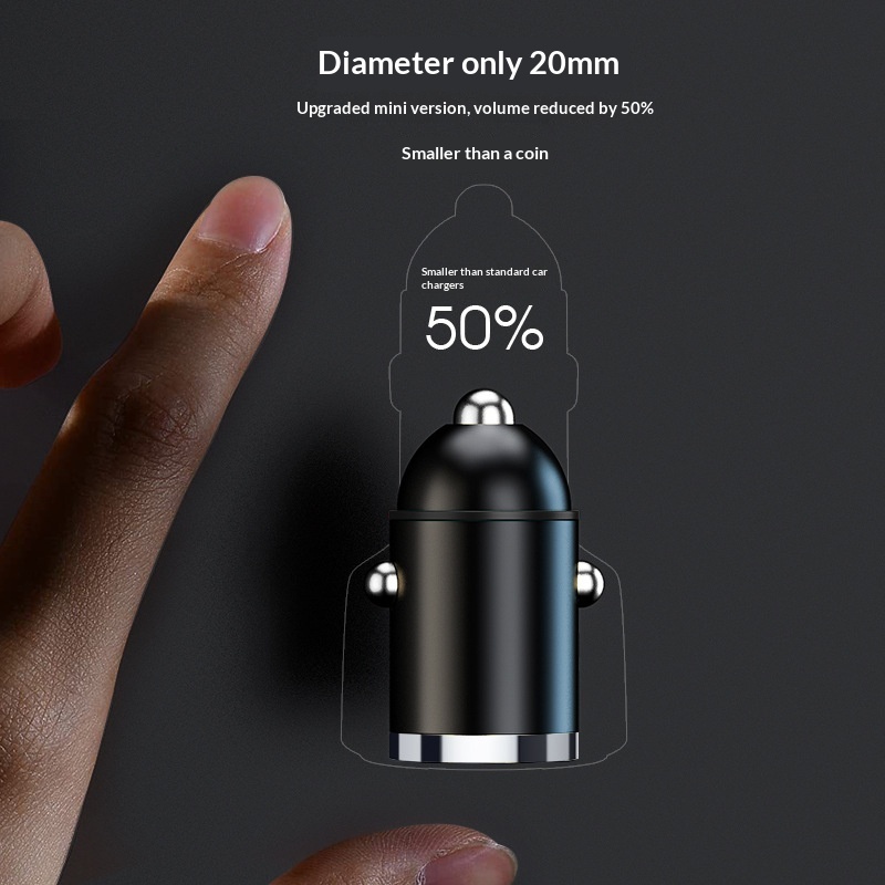 100-W-Super-Schnellladekopf, Mini-Unsichtbares Ladegerät, Kfz-Zigarettenanzünder-Adapterstecker (1 auf 2)_voghion.com