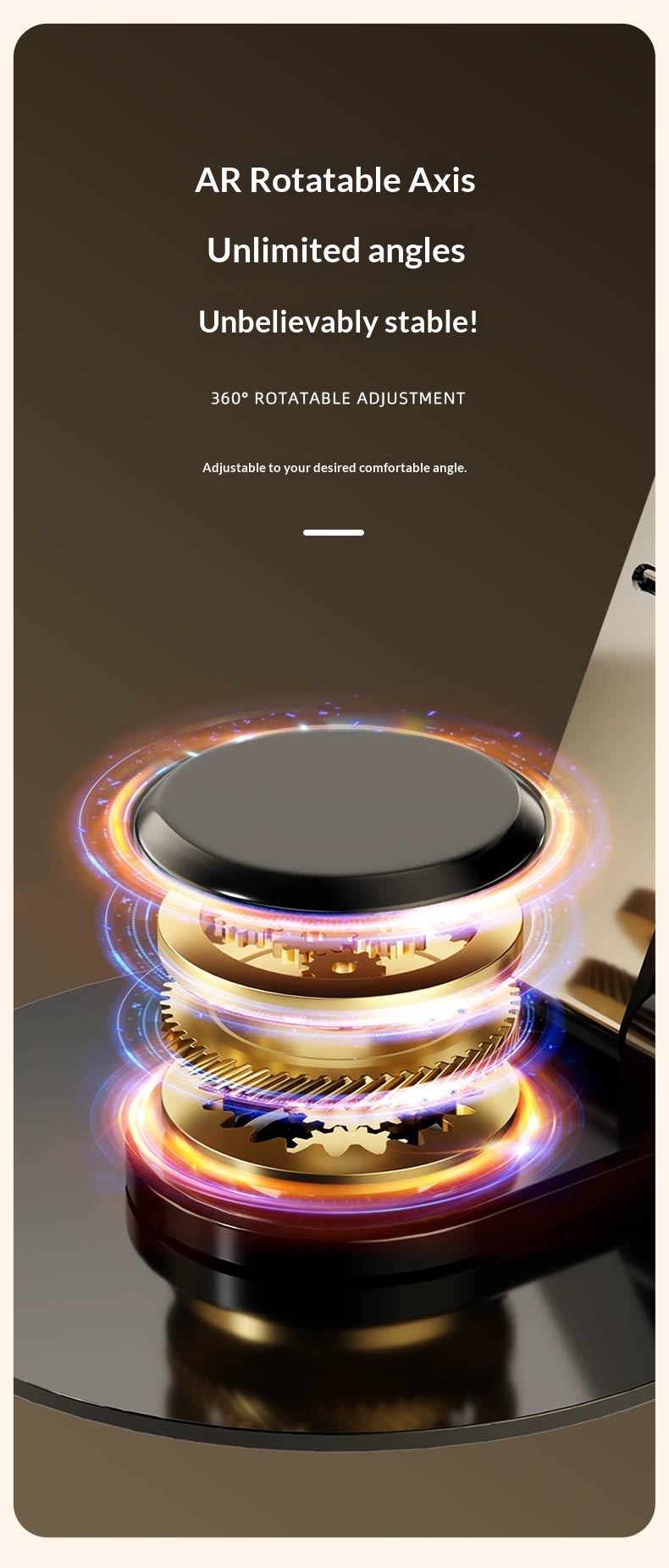 New Rotating Aluminum Alloy Desktop Tablet Live Streaming Phone Online Class Multi-Functional Folding Stand_voghion.com