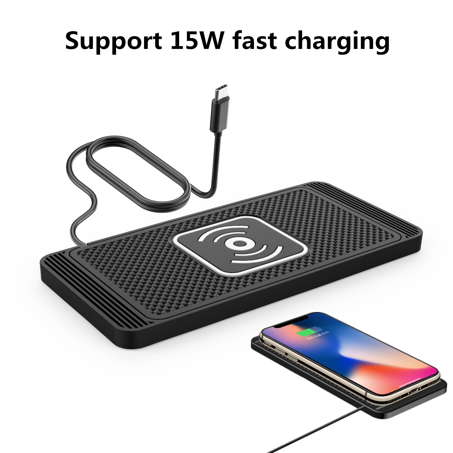 Foreign Trade Cross-Border Car Charger 15W Induction Compatible With Huawei Samsung Wireless Fast Charging_voghion.com