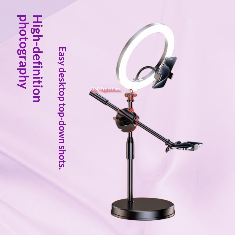 Desktop Overhead Phone Product Live Streaming Shooting Artifact Video Recording Photography Fill Light Support Stand_voghion.com