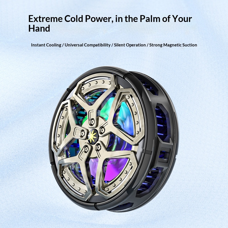 Halfgeleider ijsvrije mobiele telefoonkoeler JS81 met magnetische achterkant en clipbevestiging, ideaal voor PUBG King gaming._voghion.com