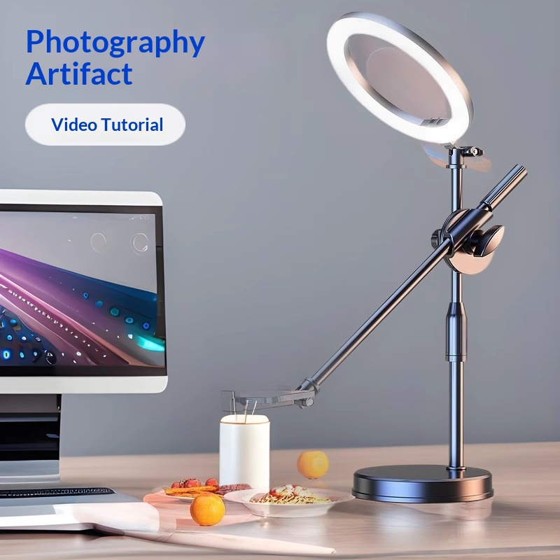 Desktop Overhead Phone Product Live Streaming Shooting Artifact Video Recording Photography Fill Light Support Stand_voghion.com
