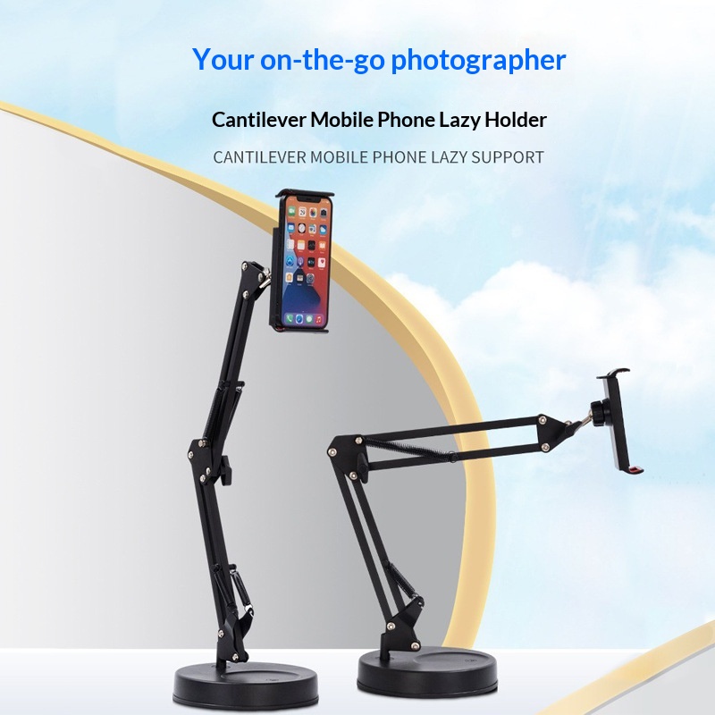 Zusammenklappbarer Handy-Ständer aus Metall für den Schreibtisch oder als Nachttisch_voghion.com