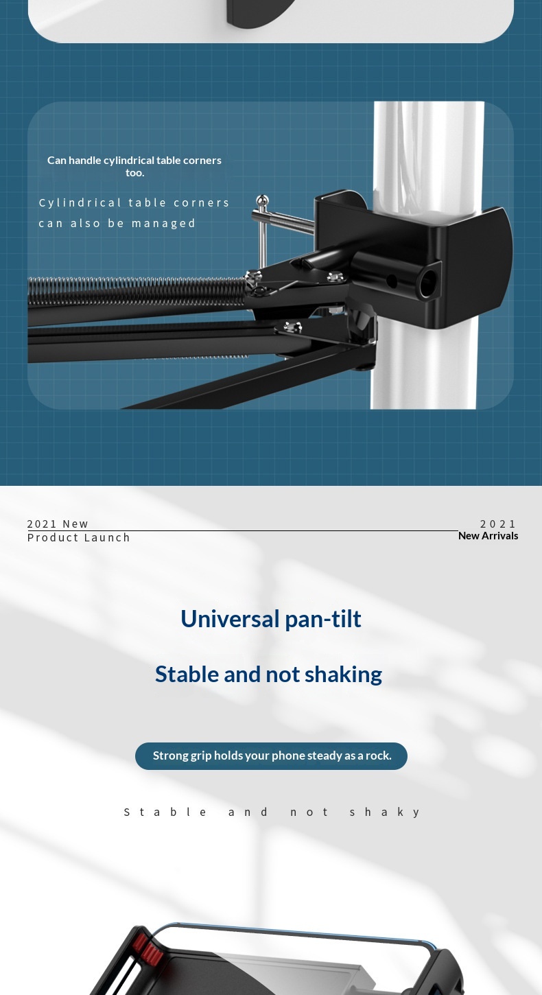 Adjustable Tablet And Phone Bedside Stand For Hands-free Viewing_voghion.com