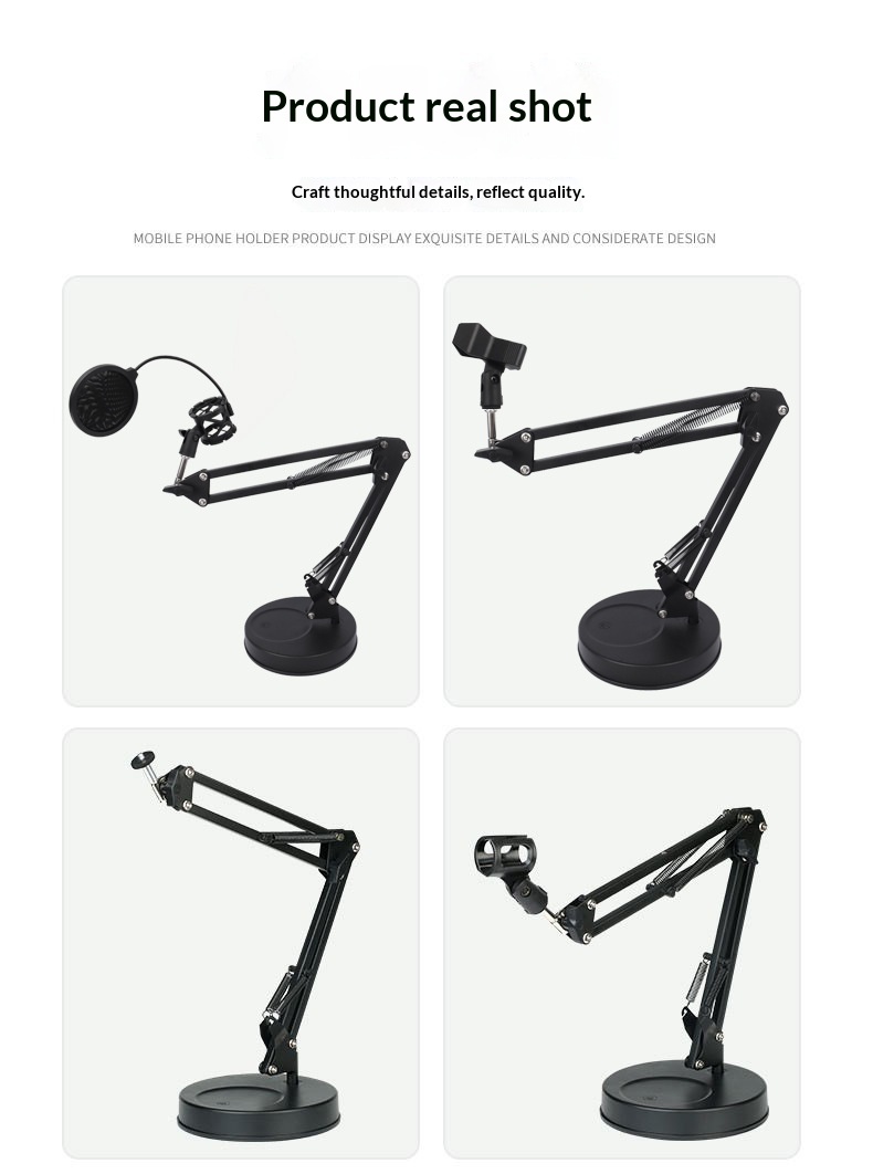 Zusammenklappbarer Handy-Ständer aus Metall für den Schreibtisch oder als Nachttisch_voghion.com