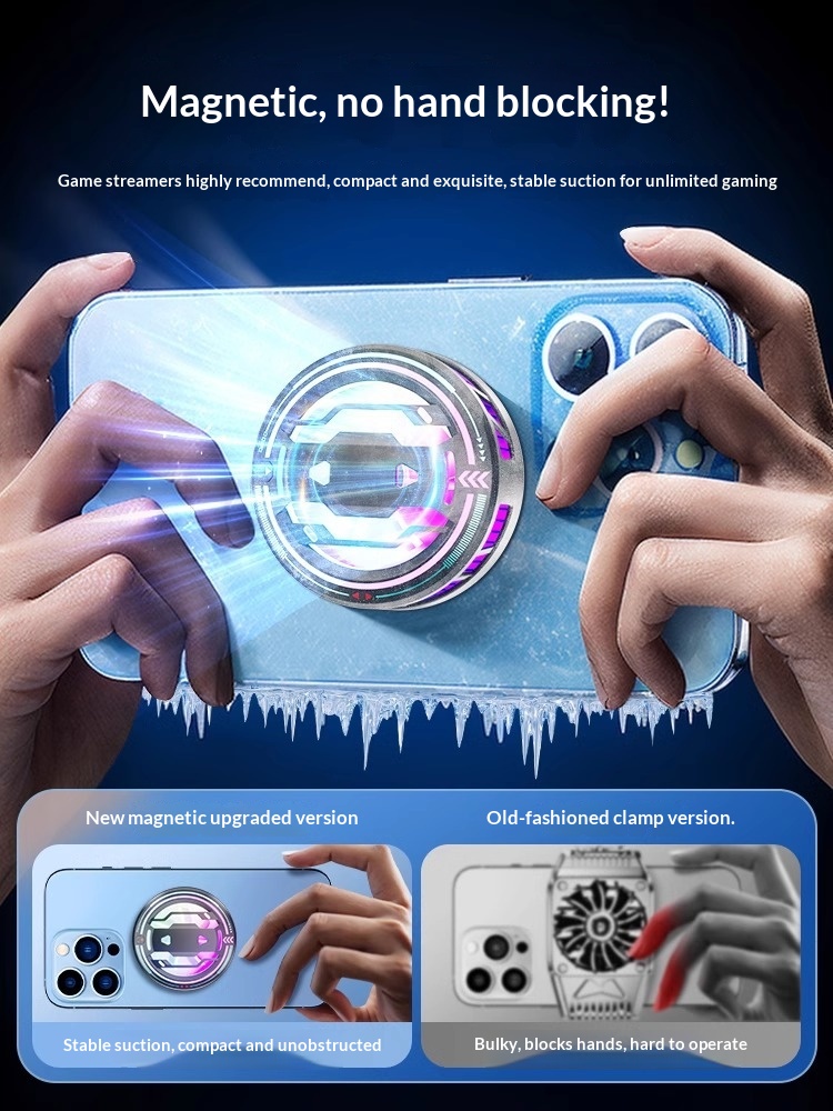 Magnetic Phone Cooler Semiconductor Desktop Floor Stand With Rapid Cooling_voghion.com