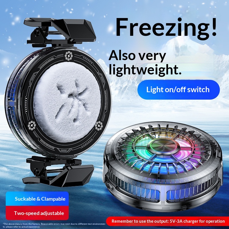 Shenzhisan Same Model TL01 Mobile Phone Cooler Semiconductor Refrigeration Ice Cooling Light Switchable Live Streaming_voghion.com