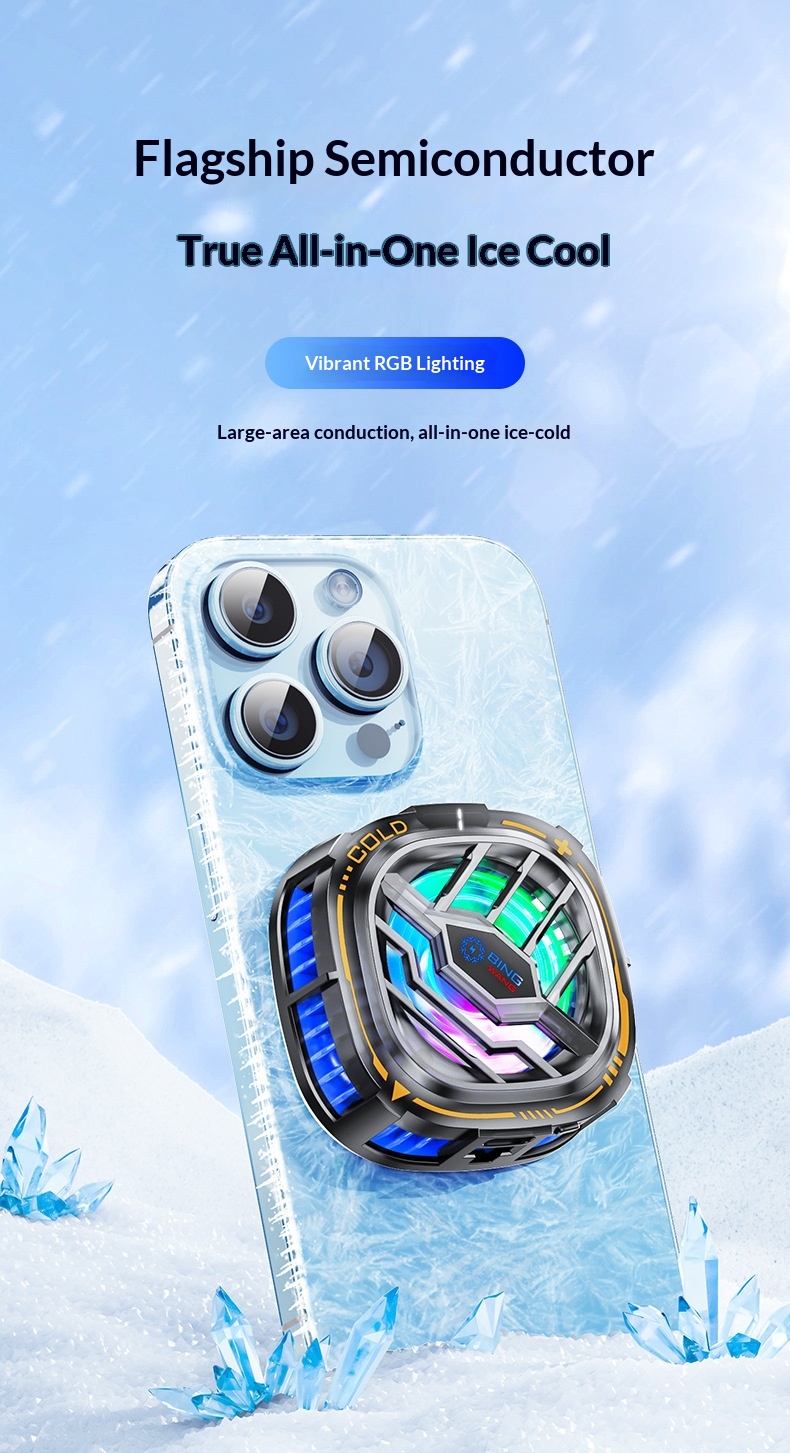 Jinghua Squirrel Convenient Mobile Cooler Semiconductor Wireless Phone Cooling Game Live Streaming Back Clip_voghion.com