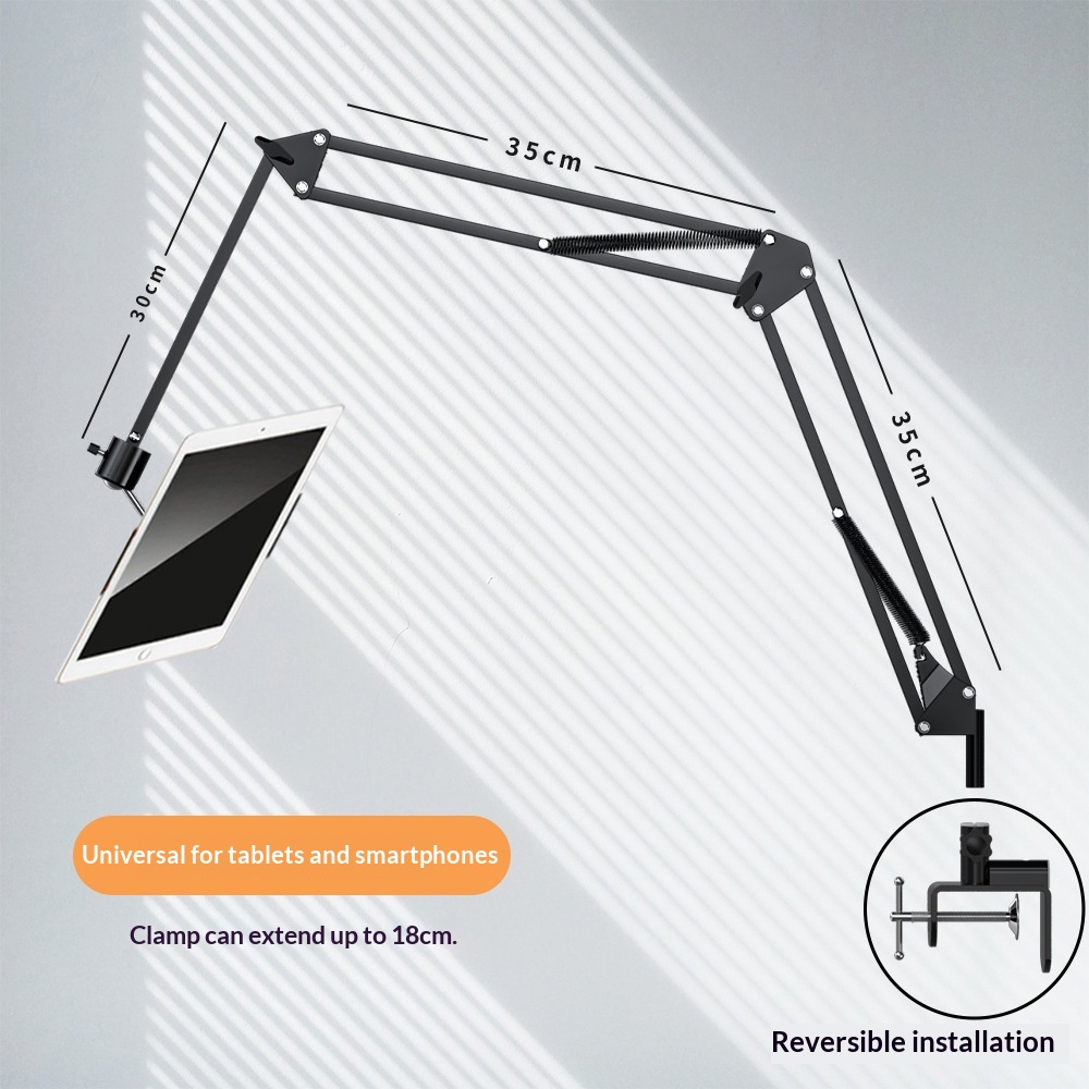 Factory Live Streaming For Tablets And Phones, Lazy Bedside Stand, Dual Universal Arm Folding Stand_voghion.com