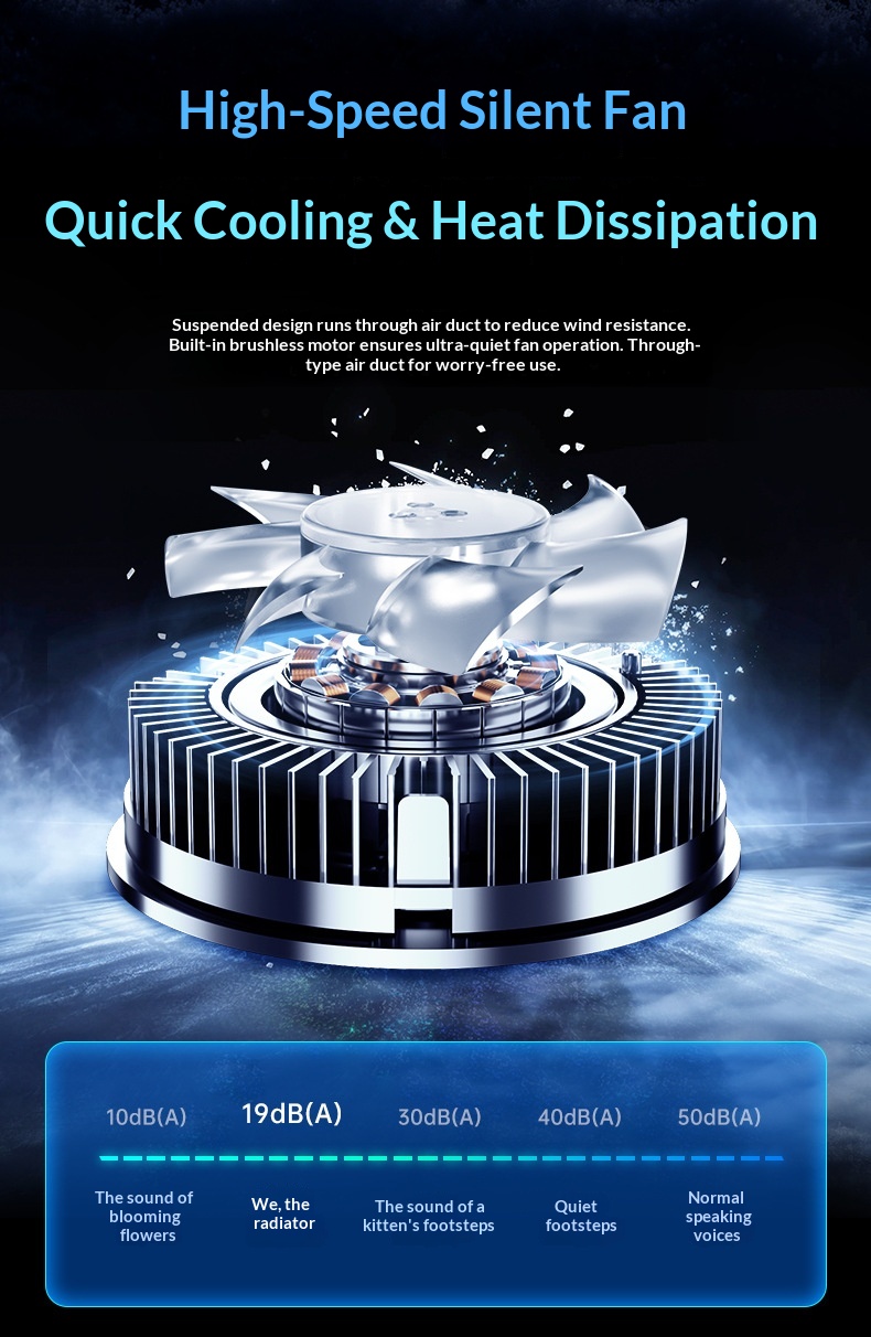 SL70 Mobile Phone Cooler With Semiconductor Refrigeration, AI Temperature Control, Rapid Cooling, True Freezing,_voghion.com