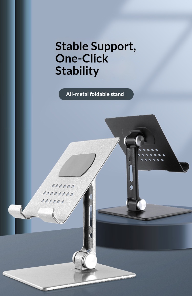Desktop Laptop Tablet Stand Foldable Adjustable Height Cooling Rack Convenient Storage Base_voghion.com
